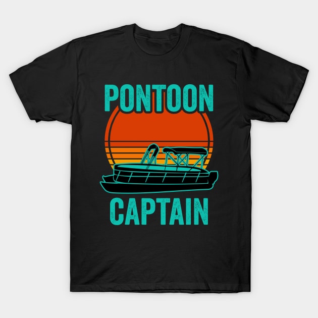 Pontoon Captain Funny Pontoon Boat Lover T-Shirt by Visual Vibes